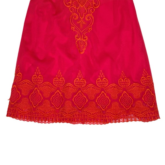 NWOT BCBGMaxAzria Mayela Ruby Red strapless chiffon dress - Picture 4 of 10